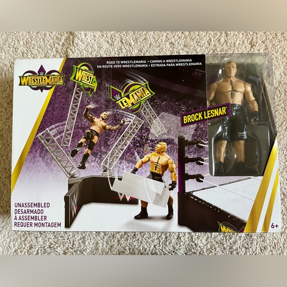 WWE Brock Lesnar Road To Wrestlemania 30 Set Mattel Breakable Stage Playset - Picture 1 of 6